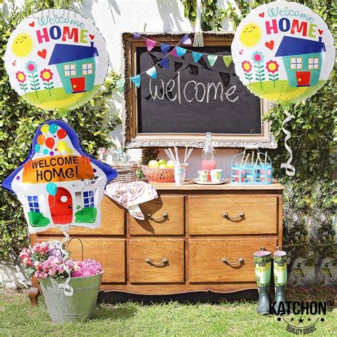 welcome balloon decoration|Welcome Home Balloons with House Shaped Balloons .
